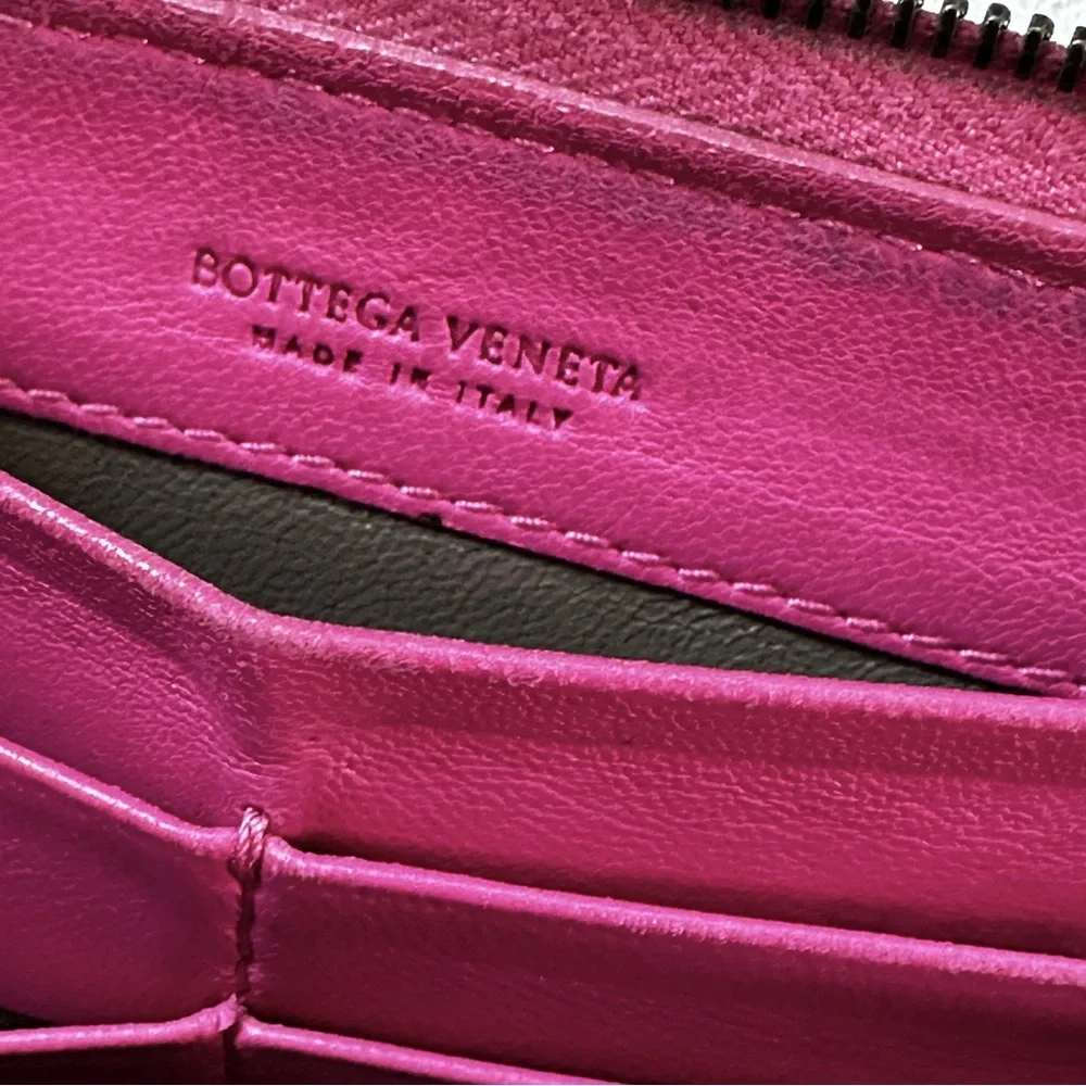 Bottega Veneta Leather Intrecciato Long Wallet